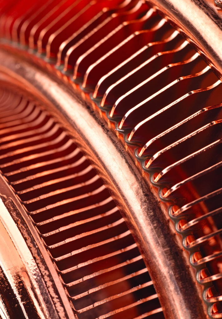 Copper cpu air cooler, Extra close up